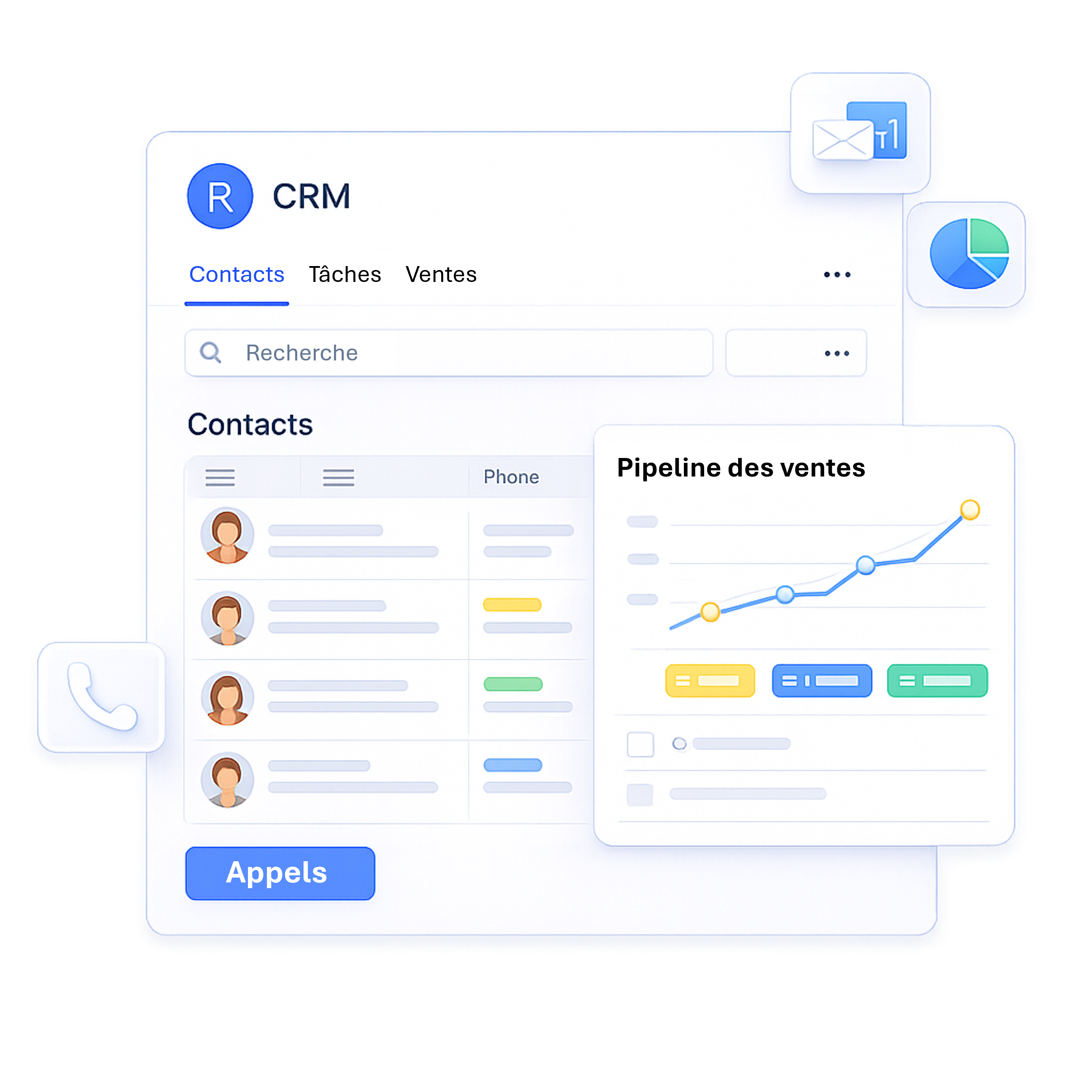 Illustration outil web et SaaS